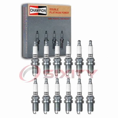 12 pc Champion Double Platinum Spark Plugs for 2003 Bentley Continental 6.0L wu - Image 1 of 4