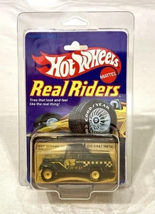 1980's Hot Wheels Real Riders Jeep Scrambler Blue w/ White Hubs MOC - Picture 1 of 8