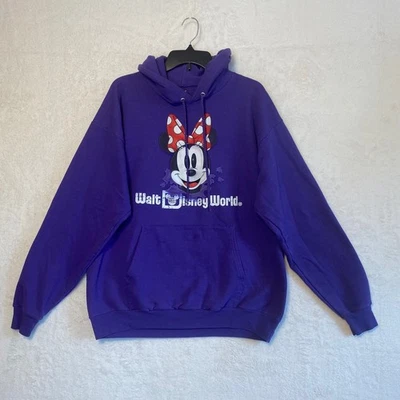 Walt Disney World Púrpura Hanes Minnie Mouse Gráfico Sudadera con Capucha Grande Foto 1 de 4