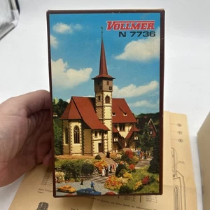 Vollmer 7736 N Kerk Ditzingen In Box Western Germany Scale Train Church - Picture 1 of 22