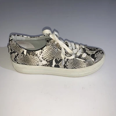 J Slides Shoes Womens Size 7M Snake Print Low Top Casual Lace Up Sneakers Python - Image 1 of 4