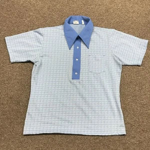 Vintage JC Penny Towncraft Popover Shirt Herren Large Cropped Rockabilly Disco - Bild 1 von 11