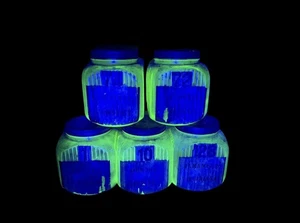 Uranium Glass pharmaceutical or herb store uranium jar canisters with lids - Picture 1 of 2