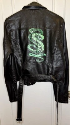 Fallout 3 Jacket Tunnel Snakes Moto Jacket Handpaint Women’s L Vault FO3 Cosplay - Image 1 of 4