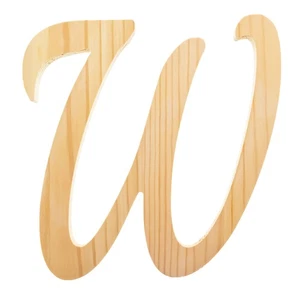 Unfinished Wooden Playball Italic Letter W (6.25 Inches) - Picture 1 of 2