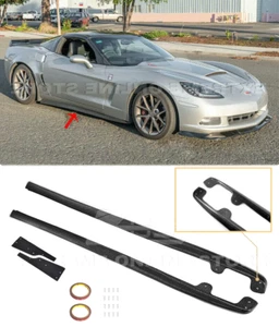 Pair Real Carbon Fiber Side Skirts For 05-13 Corvette C6 Base Model ZR1 Style - Bild 1 von 12