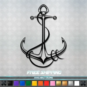 Decorative Anchor Vinyl Decal Sticker - Navy Sea Beach Car Truck Window Ocean - Picture 1 of 3