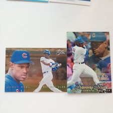 Sammy Sosa 1997 Flair Showcase Row 1 #34 & 1995 Flair #334