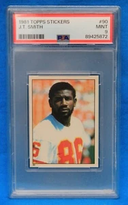 1981 TOPPS STICKERS # 90 J T Smith RC PSA 9 MINT # 89425872 KANSAS CITY CHIEFS - Picture 1 of 2