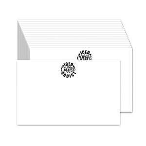 Index Cards 4"x 6", Set of 50, Card stock, Cards for notes - Iced Coffee Addict - Picture 1 of 2