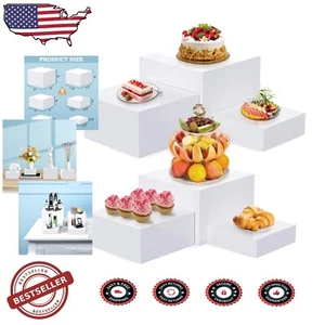 Versatile Buffet Display Stands for Food & Collectibles - 6 Stylish Risers - Picture 1 of 11