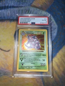 1999 Pokemon WoTC Base Set Shadowless Nidoking Holo Rare 11/102 ๐PSA 6 NM๐ - Picture 1 of 3