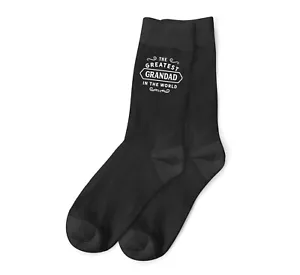 Grandad Socks Birthday Gift Greatest Present Idea Boy Dude Him Men Black Sock - Picture 1 of 6