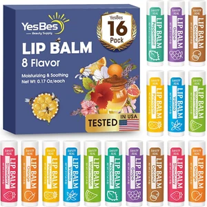 Confezione 16 Balsami Labbra, Balsamo Labbra Naturale Bulk con Vitamina E e Olio di Cocco, Idratante - Foto 1 di 12