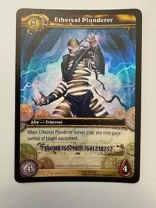 WORLD OF WARCRAFT ETHEREAL PLUNDERER Loot Card scratched WOW TCG ILLIDAN Read - Picture 1 of 2