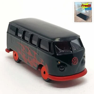 Majorette Volkswagen T1 Negro/Rojo Llama 1/59 (3") sin equipamiento Foto 1 de 4
