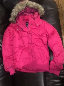 NWT Gap Kids Warmest Puffer Coat Jacket Girls Pink Size XL 12 - Picture 1 of 6