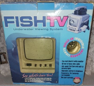 Sistema de visión submarina vintage de peces TV cámara en caja ~ probado / funciona  Foto 1 de 3