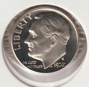 Rare Old US Roosevelt Dime 1976s Gem Mirror Proof Great Mint Collection Coin USA - Picture 1 of 2
