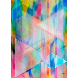 Tarjeta de arte ACEO impresión abstracta (2,5" x 3,5") momento pastoral - firmada por el artista - Imagen 1 de 7