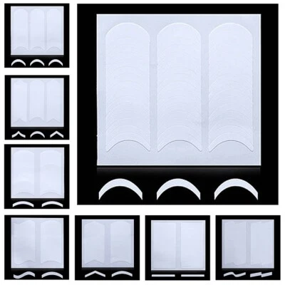 Nuevo 5 hojas manicura francesa arte en uñas puntas forma guía pegatina hágalo usted mismo plantilla Foto 1 de 4