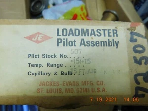 JACKES EVANS 507 LOADMASTER PILOT ASSEMBLY TEMP -15/+15 CAPILLARY/BULB 15 FT/AIR - Picture 1 of 3