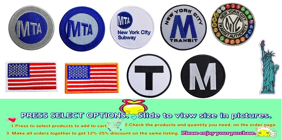 Transit Train Subway-MTA USA Patches logo iron,sew ✈️from Thai by USPS agent🚚 - Image 1 of 1