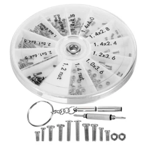 1 Set Brillen Reparatur Gläser Schrauben Brillenschraube Schraubendreher Kit - Bild 1 von 7