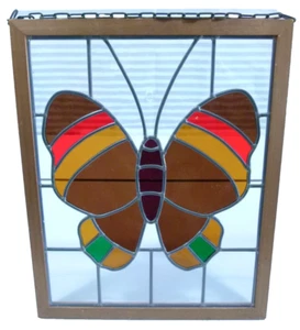 Bleiglasfenster Schmetterling Kette 48,3 cm x 39,4 cm - Bild 1 von 6
