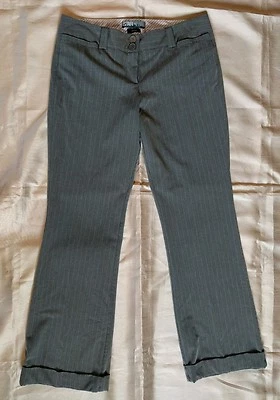 Pantalones de vestir para mujer Star City Dana gris tiro bajo a rayas talla 11 Foto 1 de 4