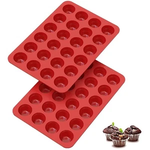 Muffinform, Silikon, Backform, Mini Muffins, Cupcake, antihaft, 2 Stück - Bild 1 von 10