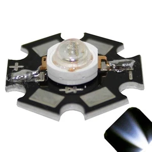 5 x LED 3 Watt Cool Klar Weiß Stern Hell Weitwinkel High Power LEDs 3w W - Bild 1 von 2