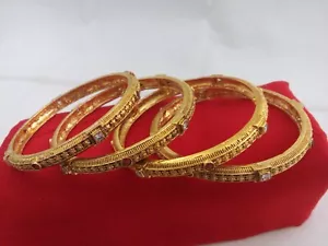 Gioielli di moda indiani Bollywood braccialetto etnico placcato oro abbigliamento festa braccialetti - Foto 1 di 6