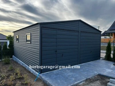 7x6 Garage Hobbyraum Gartenbox CONTAINER Lagerbox Blechgarage Deutsche Statik - Bild 1 von 3