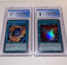 Yu-Gi-Oh! Polymerization & Dark Ruler Secret & Ultra Rare TCG Cards CGC 7-8 Rare
