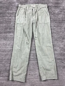 Lucky Brand Pants Womens 27 Green Belted Straight Leg Cotton Blend Casual - Picture 1 of 13