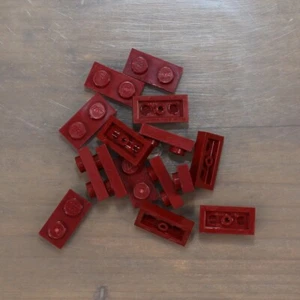 LEGO 3023 Dark Red Plate 1x2 Qty 15 - Picture 1 of 1