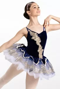 Dance Costume Large Child Blue Weissman 14708 Ballet YAGP Sequin Tutu - Picture 1 of 3