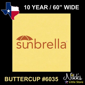 Sunbrella® Buttercup 60" 6035 Awning / Marine Fabric [RETIRED] 2.5 YD Roll - Picture 1 of 4