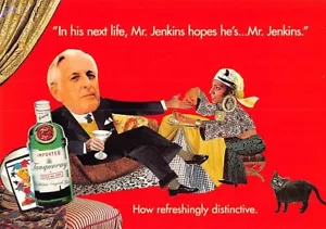 Postkarte ADV: Tanqueray Gin, In seinem nächsten Leben hofft Mr. Jenkins..., 4x6 Anzeige - Bild 1 von 2
