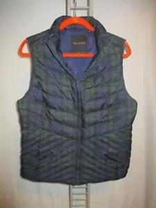 Talbots L Tartan Plaid Puffer Down Vest - Picture 1 of 5