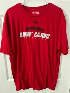 Adidas Louisiana Ragin' Cajuns Short Sleeve Shirt Men's Red XL- Gently Used - Picture 1 of 4