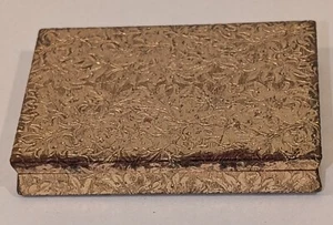 Helena Rubinstein Brass Compact with Mirror Gold Tone Embossed Floral Design VTG - Picture 1 of 7