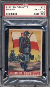 1936 R142 Goudey Gum Soldier Boys #12 - Poland - PSA 6 EX-MT (MC) - Picture 1 of 2