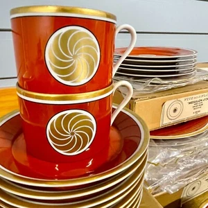 Rare FITZ and FLOYD "Medaillon d'OR" Terra Cotta 39pc | 1976 & 1979; orig. boxes - Picture 1 of 13
