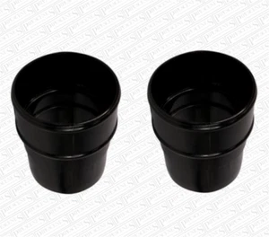 Gutter Down Pipe Rainwater Repair Set 2 x Joiners for 68mm Black Drain Pipe - Picture 1 of 5