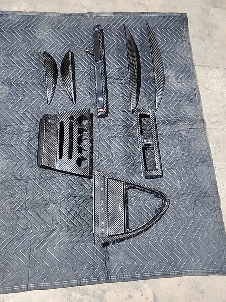 06-10 BMW M6 E63 E64 645 650 fibra de carbono bisel interior juego de molduras OEM raro #0042 Foto 1 de 4
