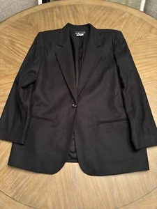 Vintage Sag Harbor Women’s 1 Button Blazer - Wool, Black Size 18 Nice 😊 - Picture 1 of 7