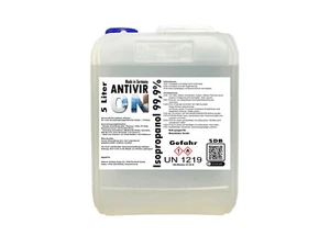 5L Isopropanol Isopropylalkohol 99,9% IPA Entfetter Antiviron Reiniger Alkohol - Bild 1 von 9