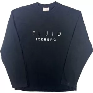 Iceberg Long Sleeve Graphic T-shirt Black Large - Picture 1 of 5